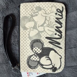 Officially Licensed Minnie Mouse Linen Wristlet! NWT!